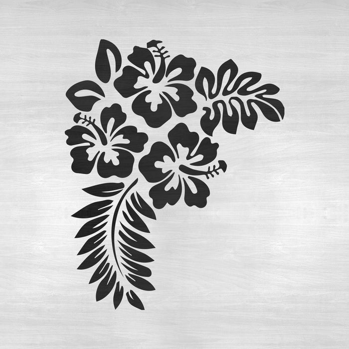 Hibiscus Flower Stencil