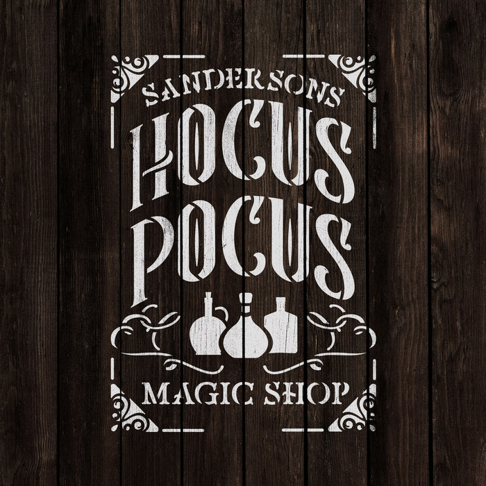 Hocus Pocus Shop Stencil