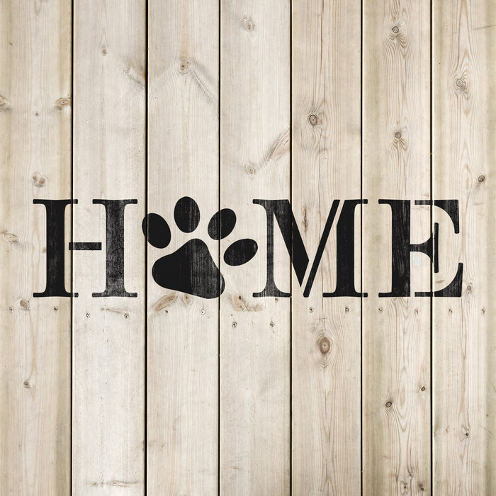 Home Paw Print Stencil