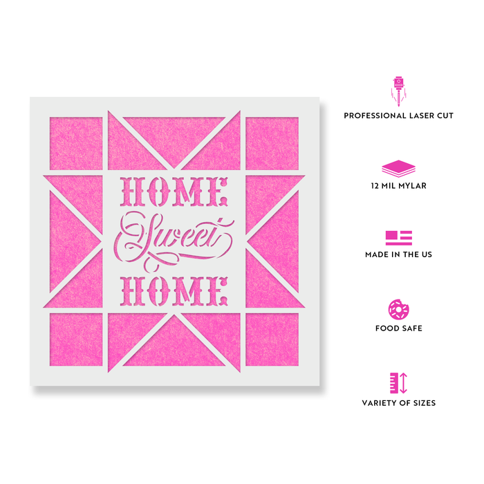 Home Sweet Home Barn Quilt Stencil