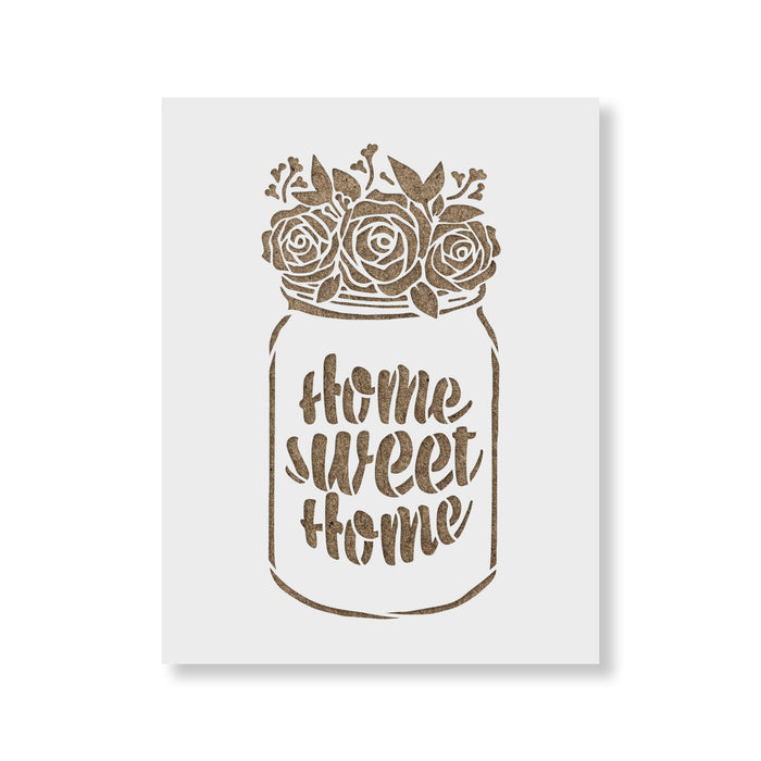 Home Sweet Home Mason Jar Stencil