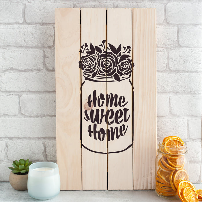 Home Sweet Home Mason Jar Stencil