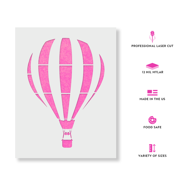 Hot Air Balloon Stencil