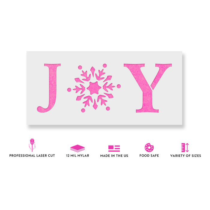 Joy Snowflake Stencil