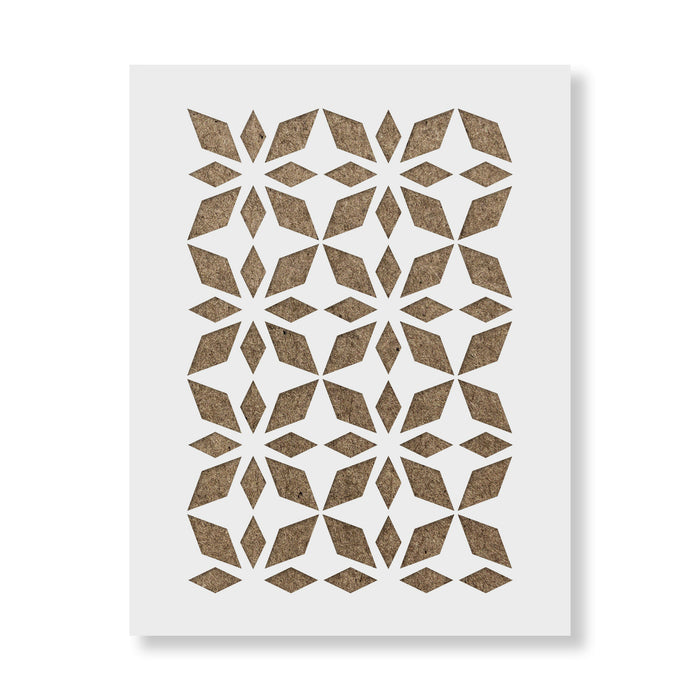 Kaleidoscope Snowflake Pattern Wall Stencil