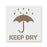 Keep Dry Symbol Stencil