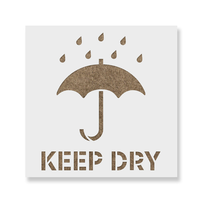 Keep Dry Symbol Stencil