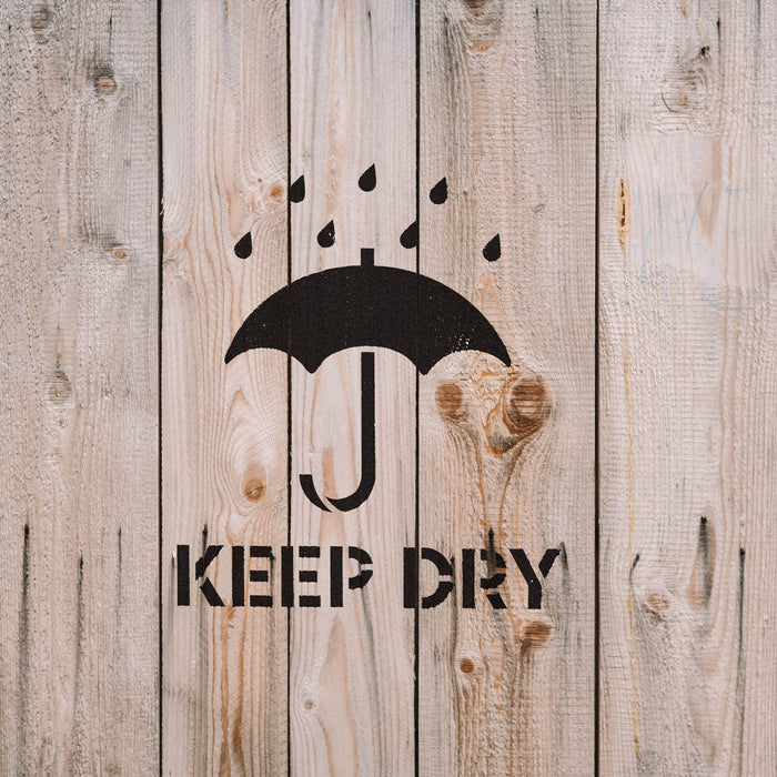 Keep Dry Symbol Stencil