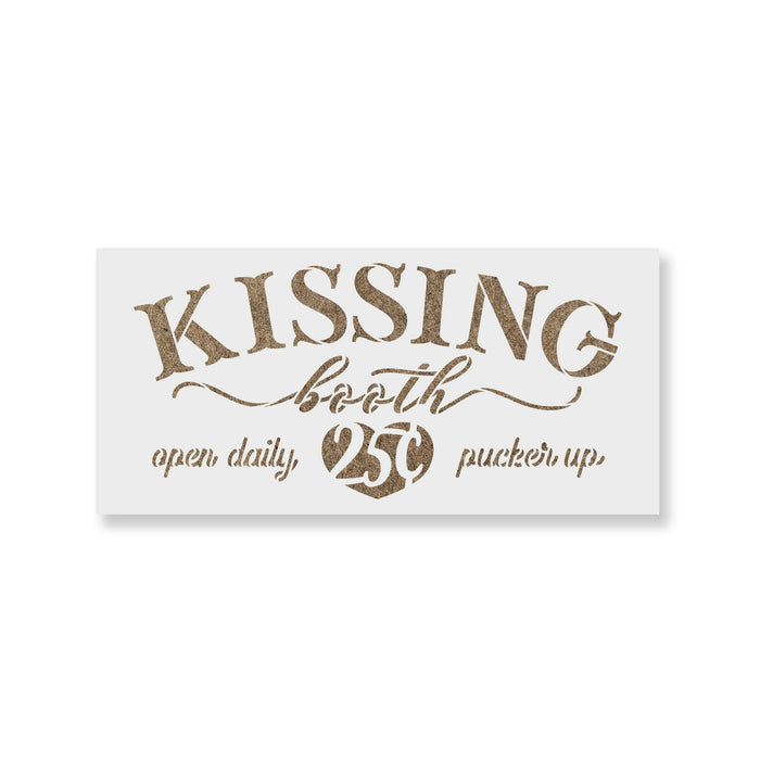 Kissing Booth Sign Stencil