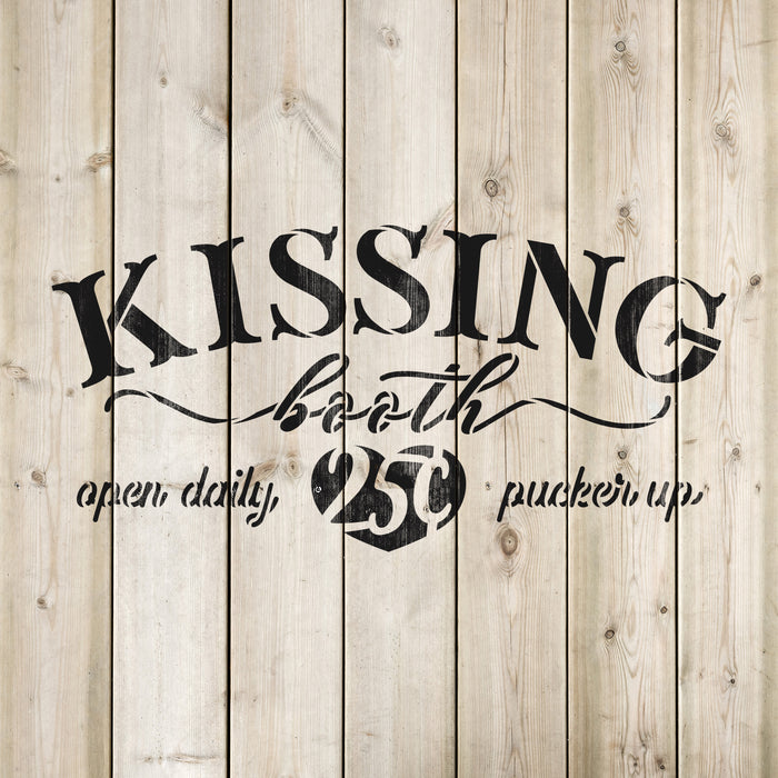 Kissing Booth Sign Stencil