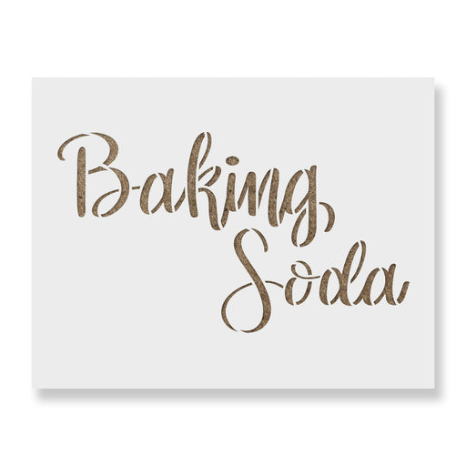 Kitchen Label Baking Soda Stencil