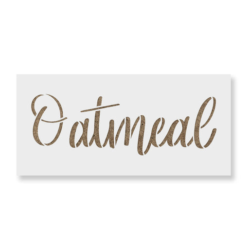 Kitchen Label Oatmeal Stencil