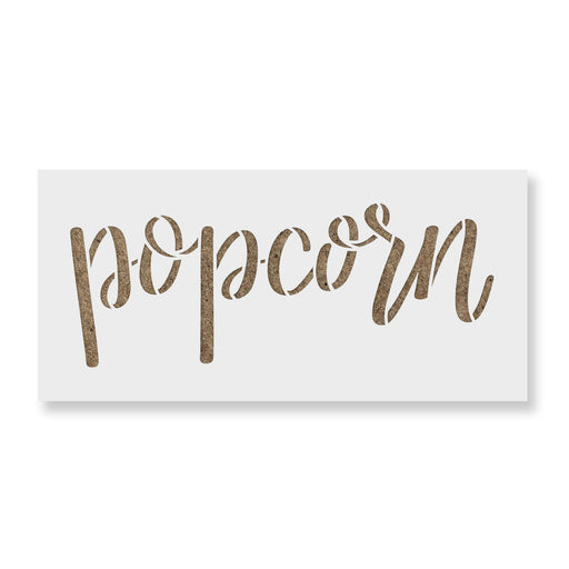 Kitchen Label Popcorn Stencil