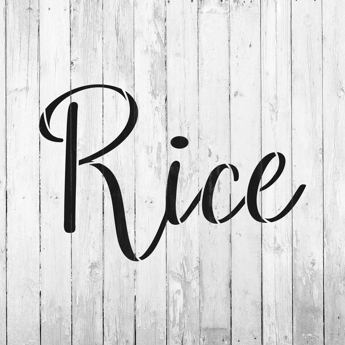 Kitchen Label Rice Stencil