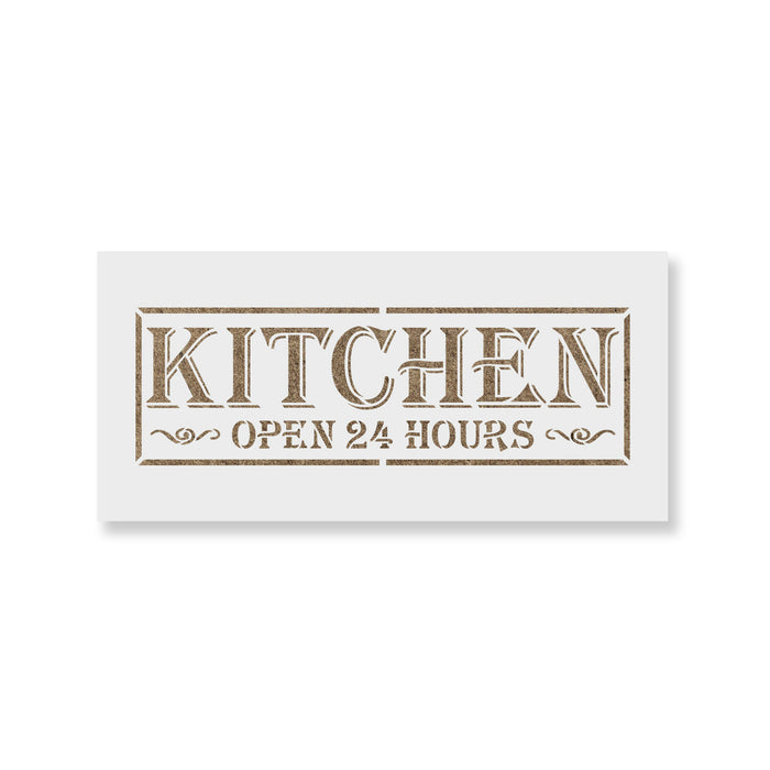 Kitchen Opening Hours Stencil