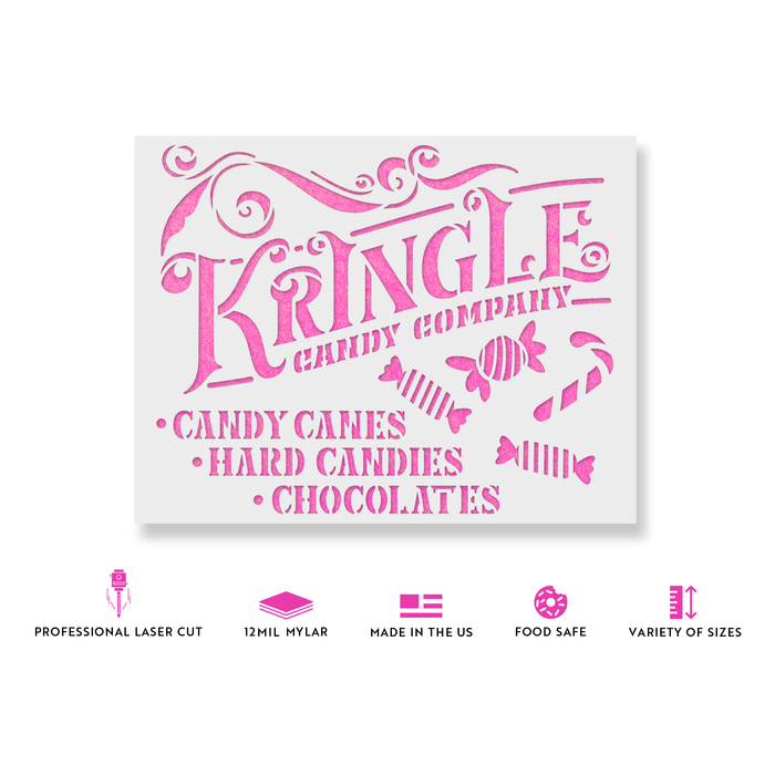 Kringle Candy Stencil