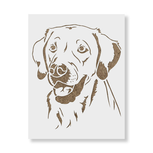 Labrador Face Stencil