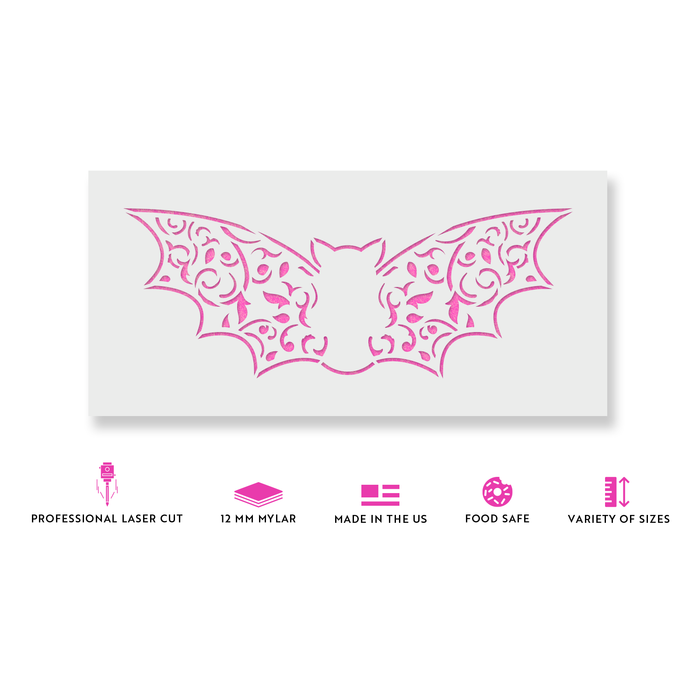 Lacey Bat Stencil