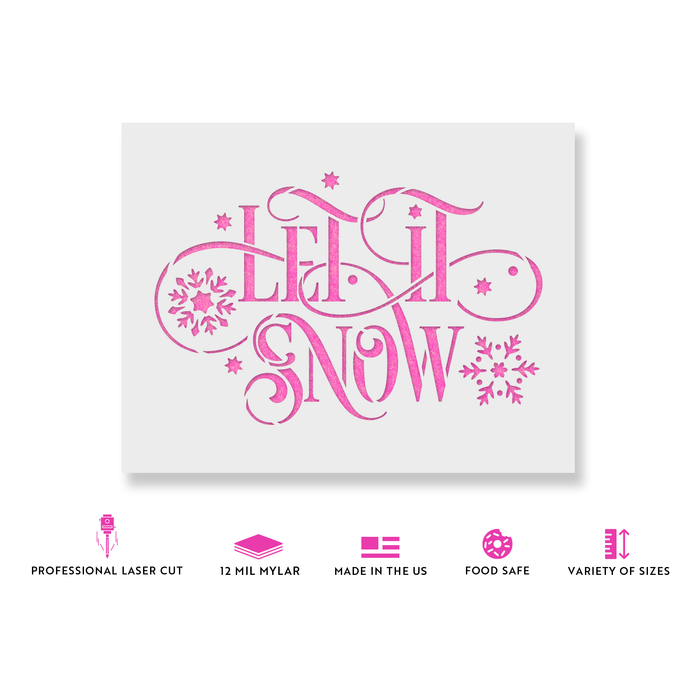 Let It Snow Stencil