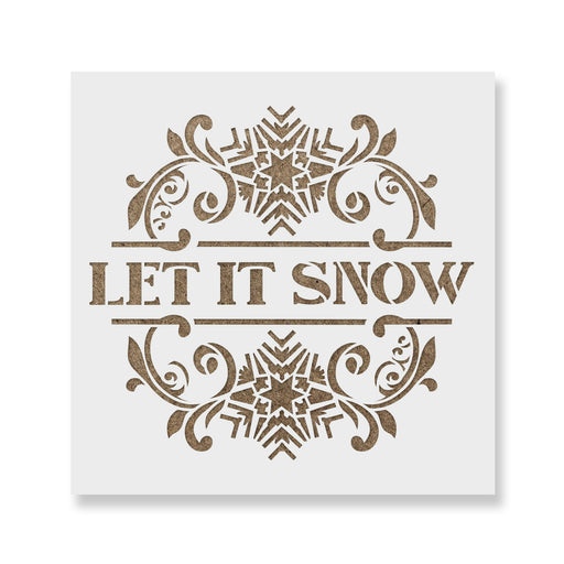 Let It Snow Wall Sign Stencil