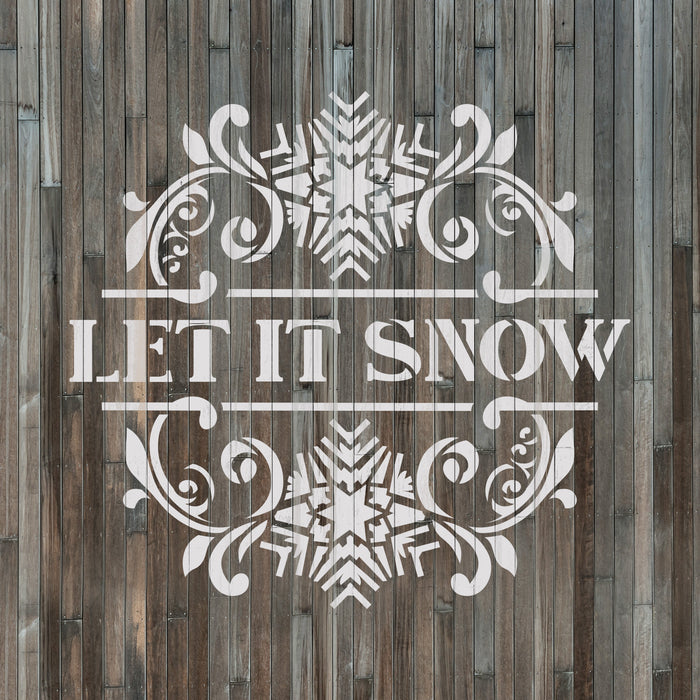 Let It Snow Wall Sign Stencil