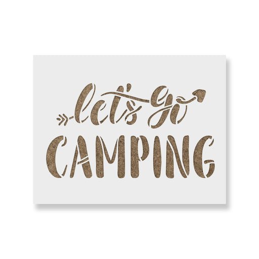 Lets Go Camping Stencil