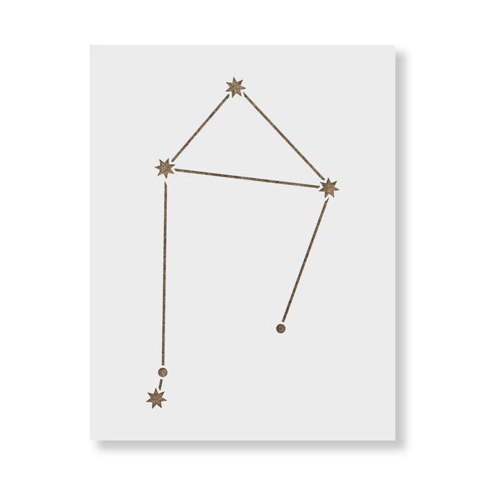 Libra Constellation Stencil