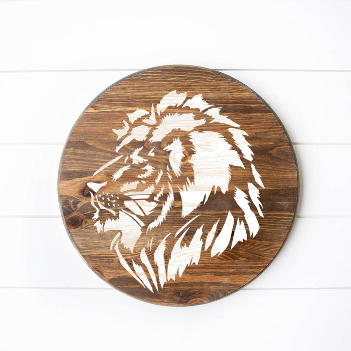 Lion Head Stencil