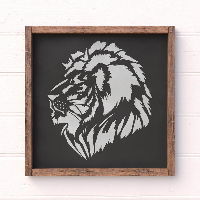 Lion Head Stencil