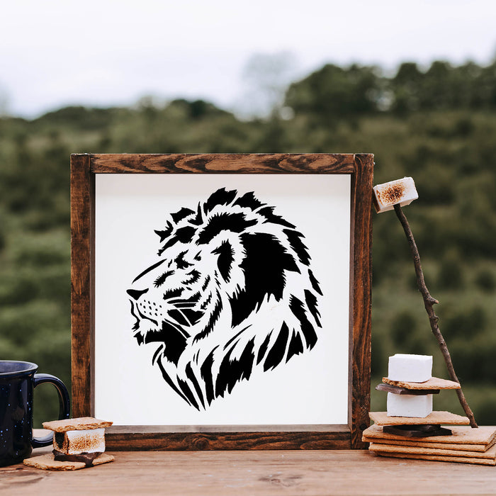 Lion Head Stencil