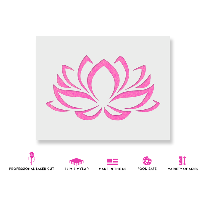 Lotus Flower Stencil