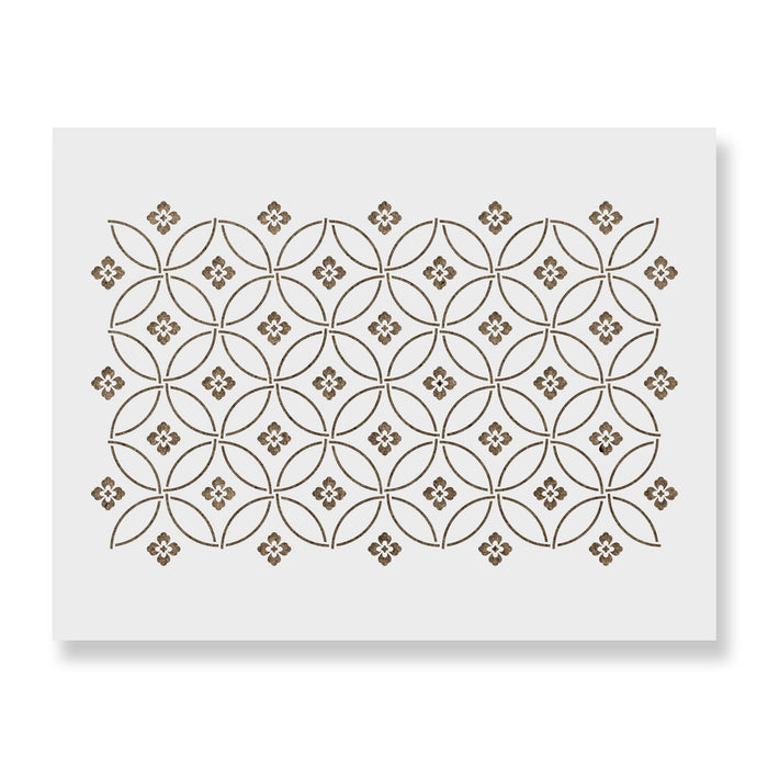 Louie Flower Pattern Wall Stencil