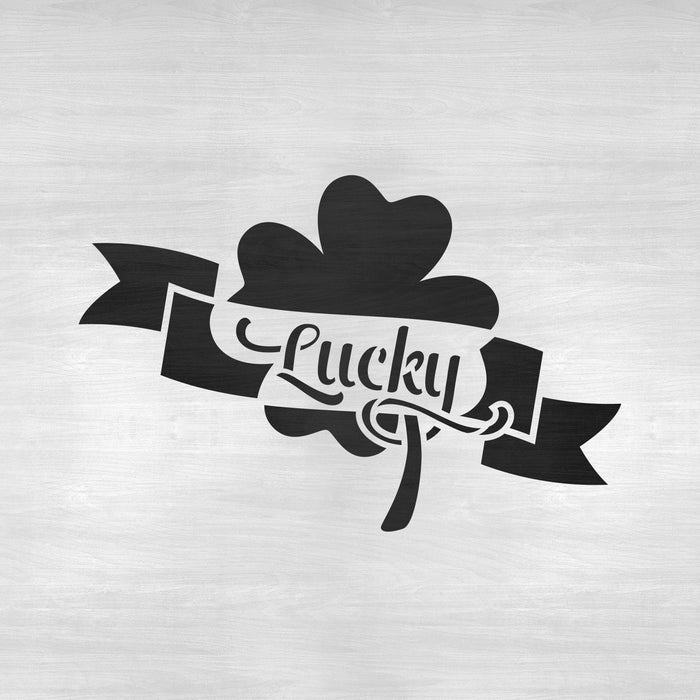 Lucky St Patricks Day Stencil