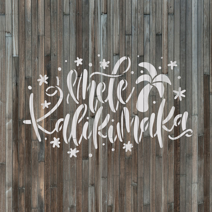 Mele Kalikimaka Stencil