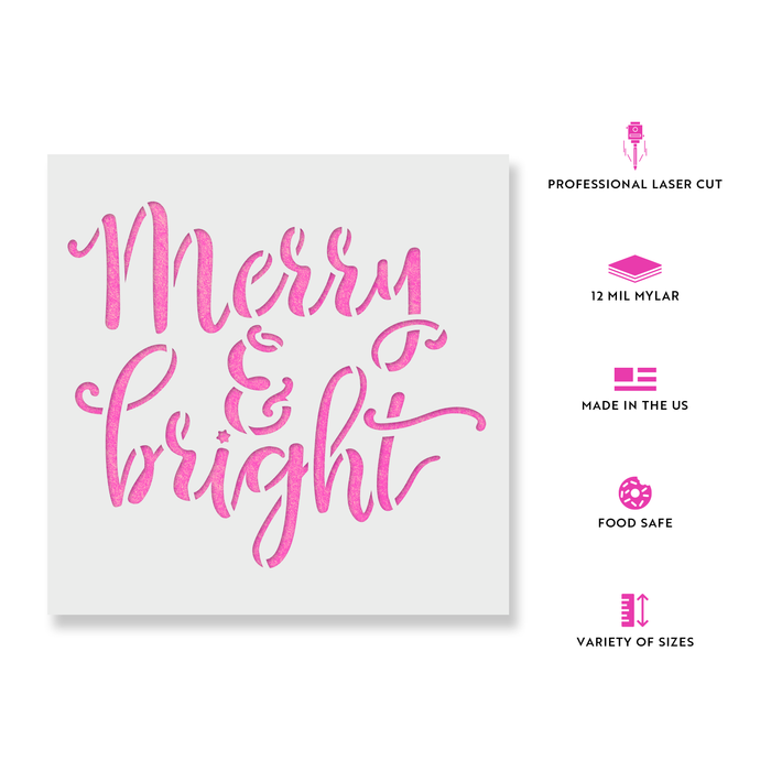 Merry & Bright Stencil