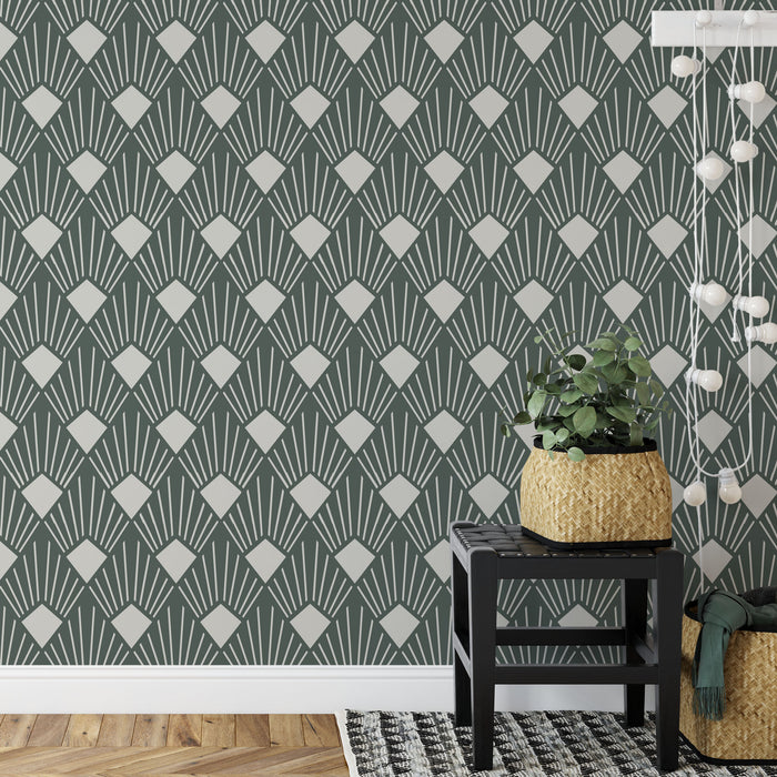 Metropolis Flare Pattern Wall Stencil