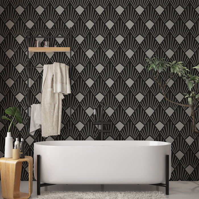 Metropolis Flare Pattern Wall Stencil