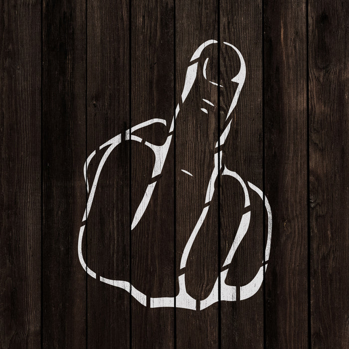 Middle Finger Stencil