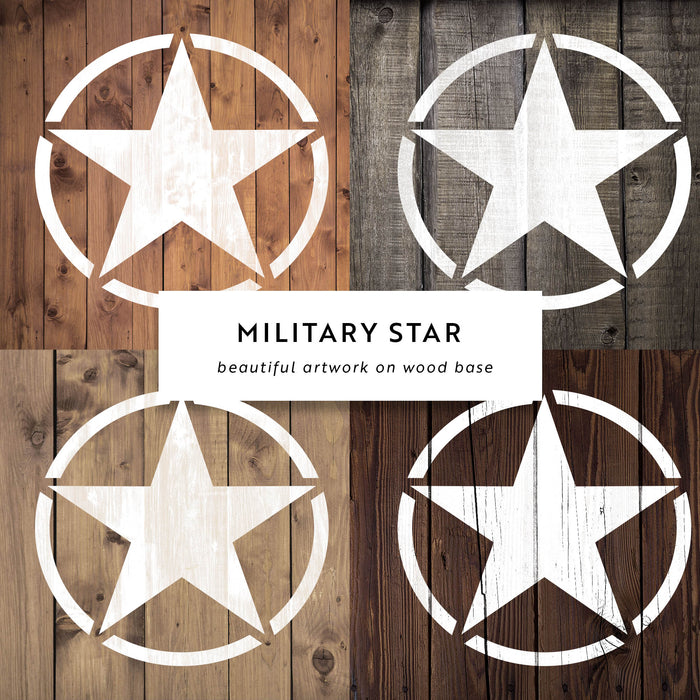 Military Star Stencil