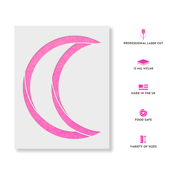 Moon Astrology Symbol Stencil