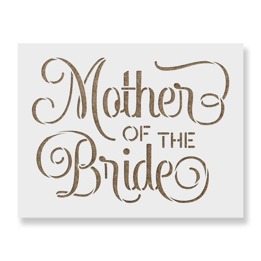 Mother Of The Bride Wedding Label Stencil