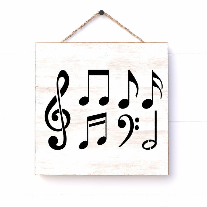 Music Notes Stencil