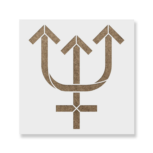 Neptune Astrology Symbol Stencil