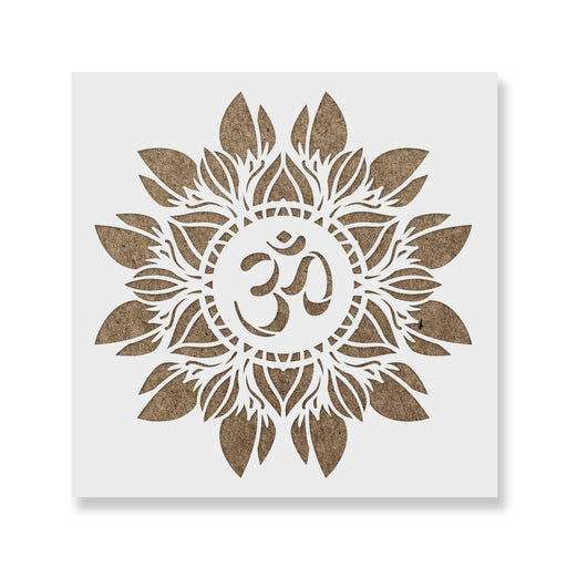 Om Flower Mandala Stencil