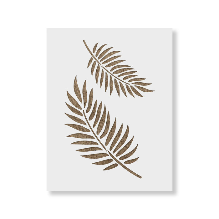 Palm Leaves Pattern Wall Stencil