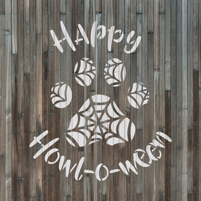 Paw Print Halloween Stencil