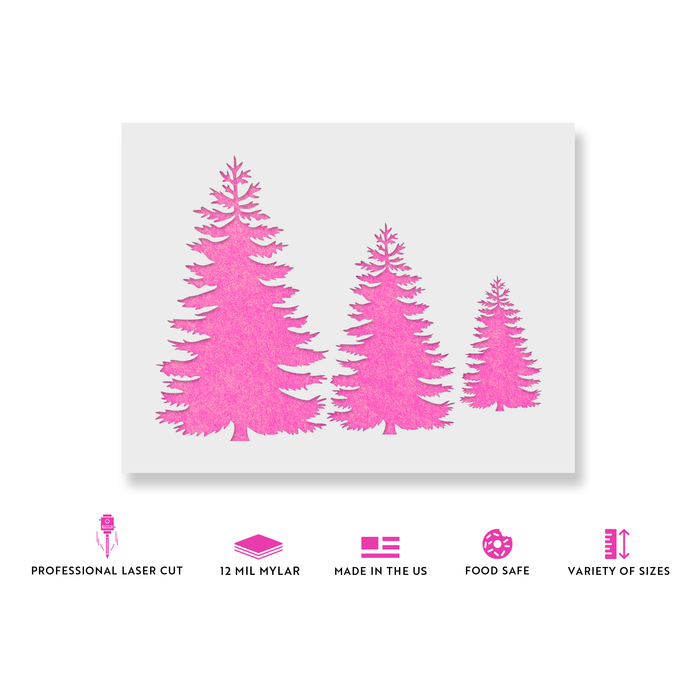 Pine Trees Stencil