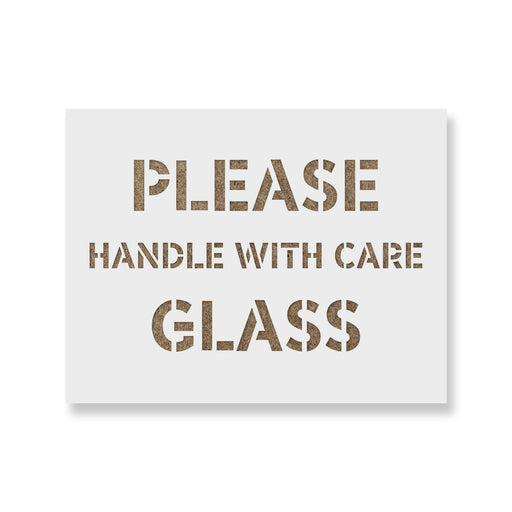 Please Handle with Care Glass Stencil