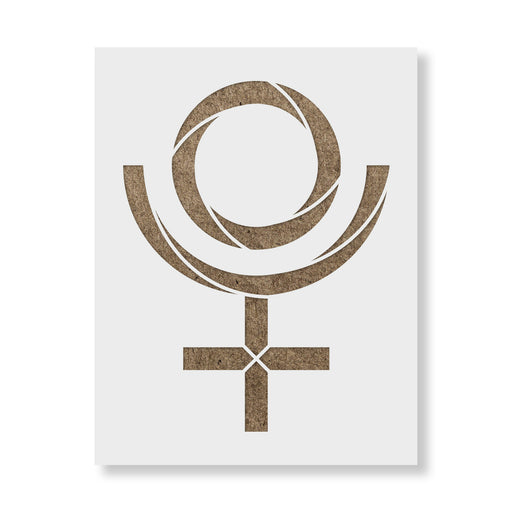 Pluto Astrology Symbol Stencil