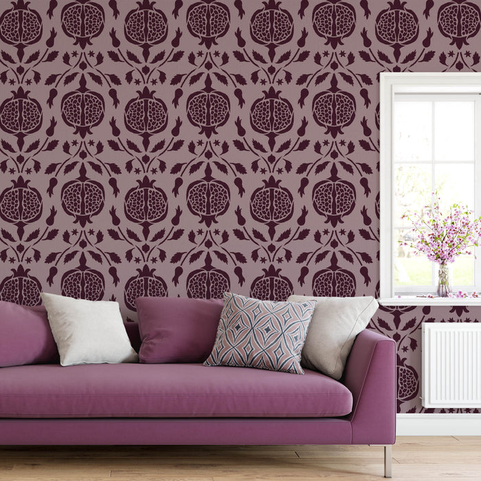 Pomegranate Pattern Wall Stencil